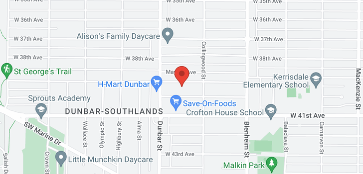 map of 3550 W 39TH AVENUE